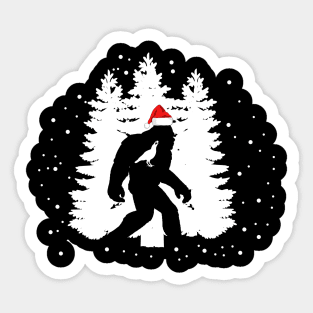 Bigfoot Santa Claus Bigfoot  Sasquatch Christmas Sticker